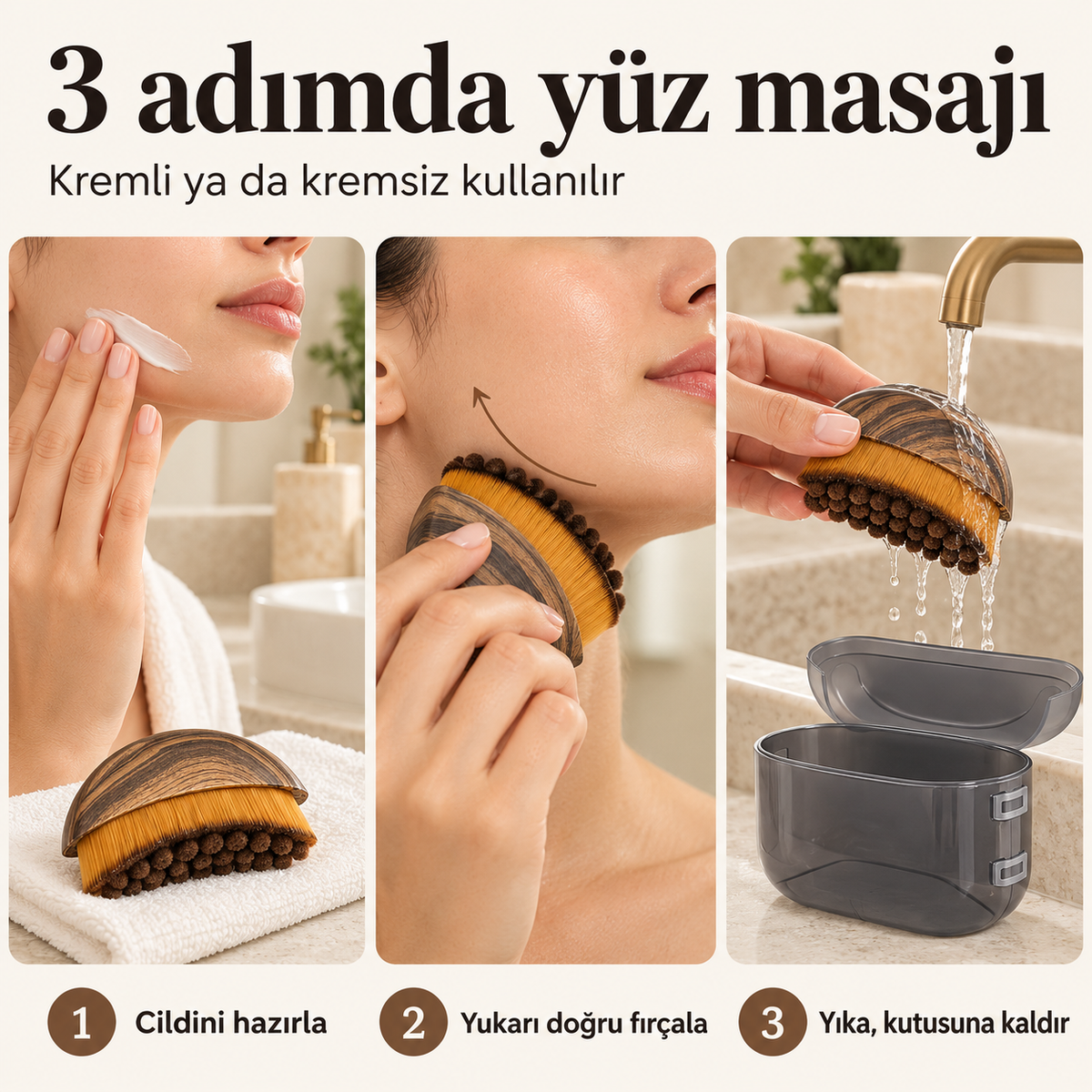 Lenf Drenaj Masaj Fırçası, Çene ve Yüz Şekillendirme Aleti